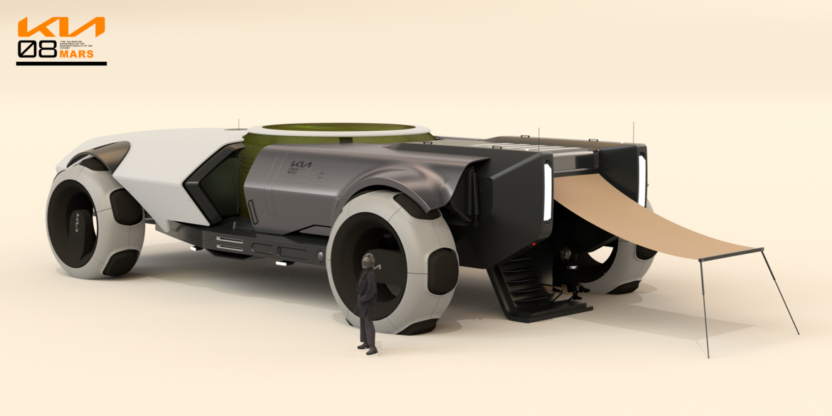 Bild studentische Arbeit: 'X Mars' von Hugo Iglesias, Rendering, Kooperation mit KIA